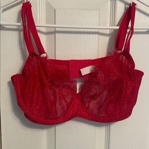 Victoria's Secret Red Lace Underwire Bra
